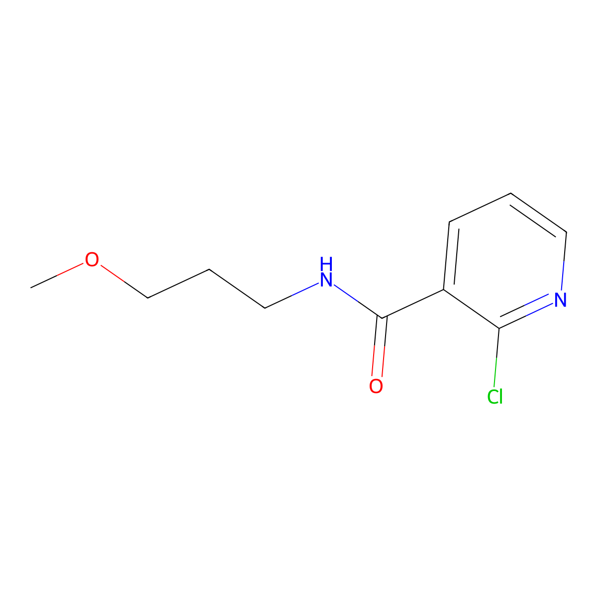 2-chloro-N-(3-methoxypropyl)nicotinamide molecular structure, CAS 547706-96-7