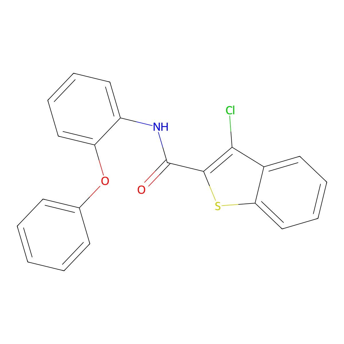 3-chloro-N-(2-phenoxyphenyl)-1-benzothiophene-2-carboxamide molecular structure, CAS 547707-03-9