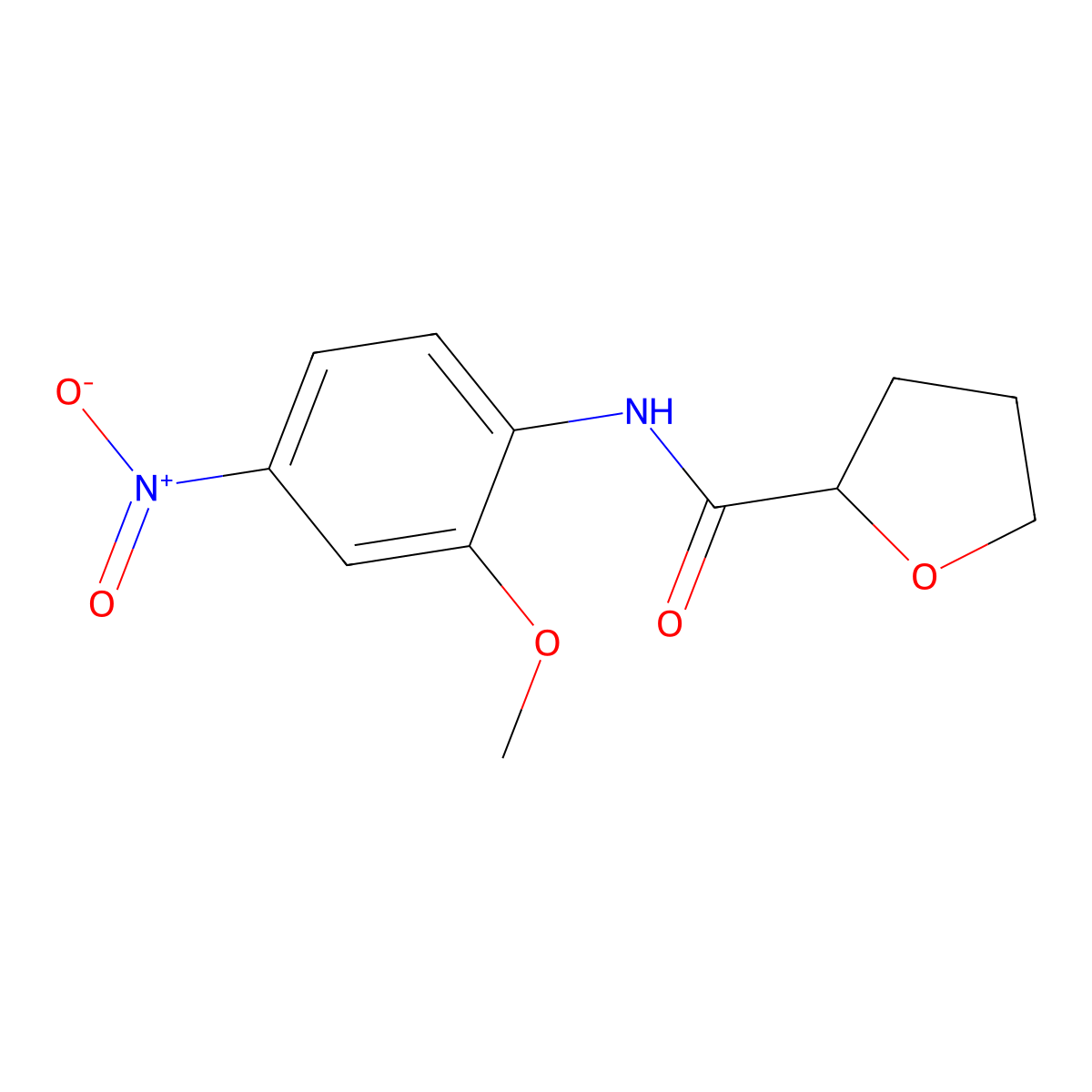 N-(2-methoxy-4-nitrophenyl)tetrahydrofuran-2-carboxamide molecular structure, CAS 547707-22-2
