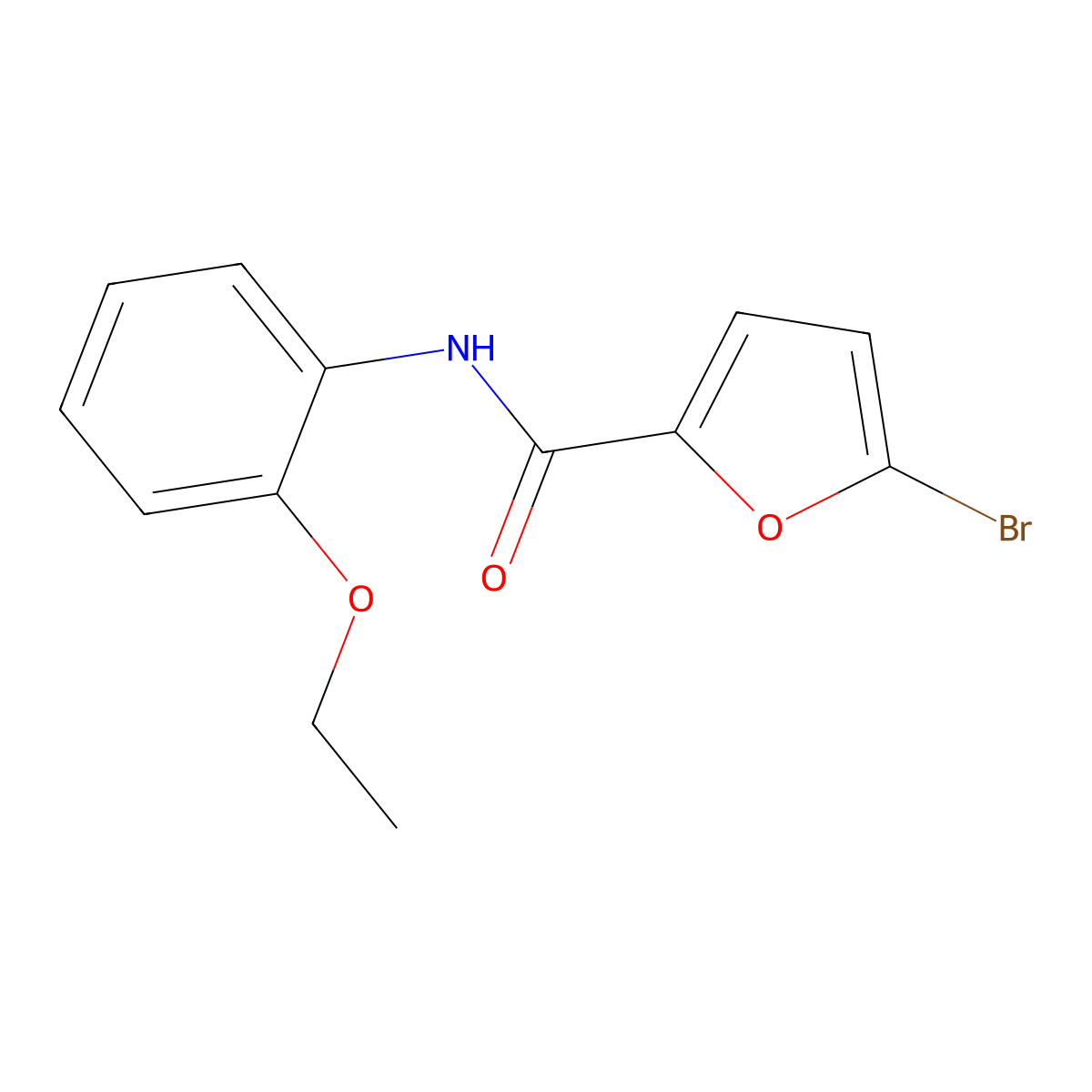 5-bromo-N-(2-ethoxyphenyl)furan-2-carboxamide molecular structure, CAS 547707-31-3