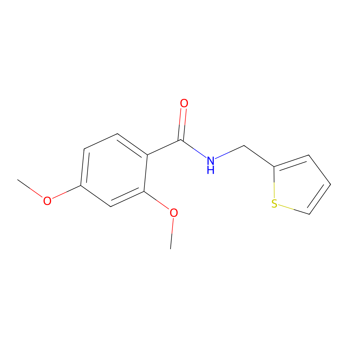2,4-dimethoxy-N-(2-thienylmethyl)benzamide molecular structure, CAS 547708-76-9