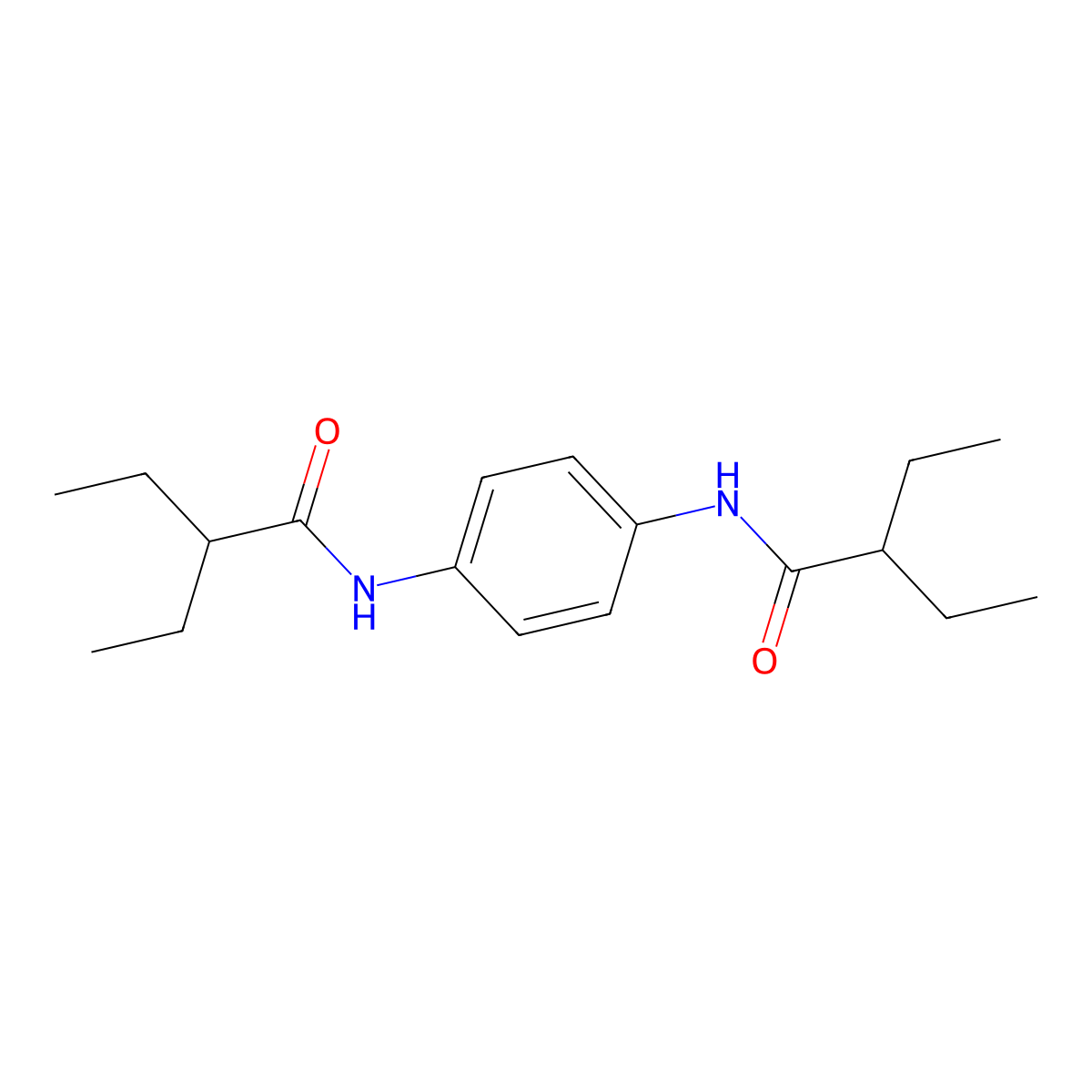 2-ethyl-N-[4-(2-ethylbutanoylamino)phenyl]butanamide molecular structure, CAS 547709-51-3
