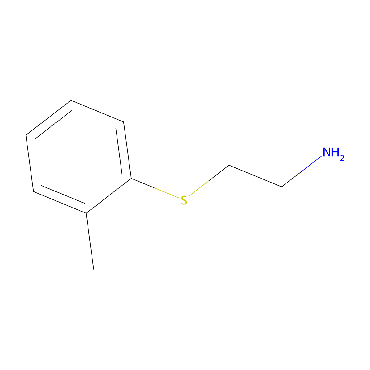 2-(o-Tolylthio)ethan-1-amine molecular structure, CAS 54771-47-0