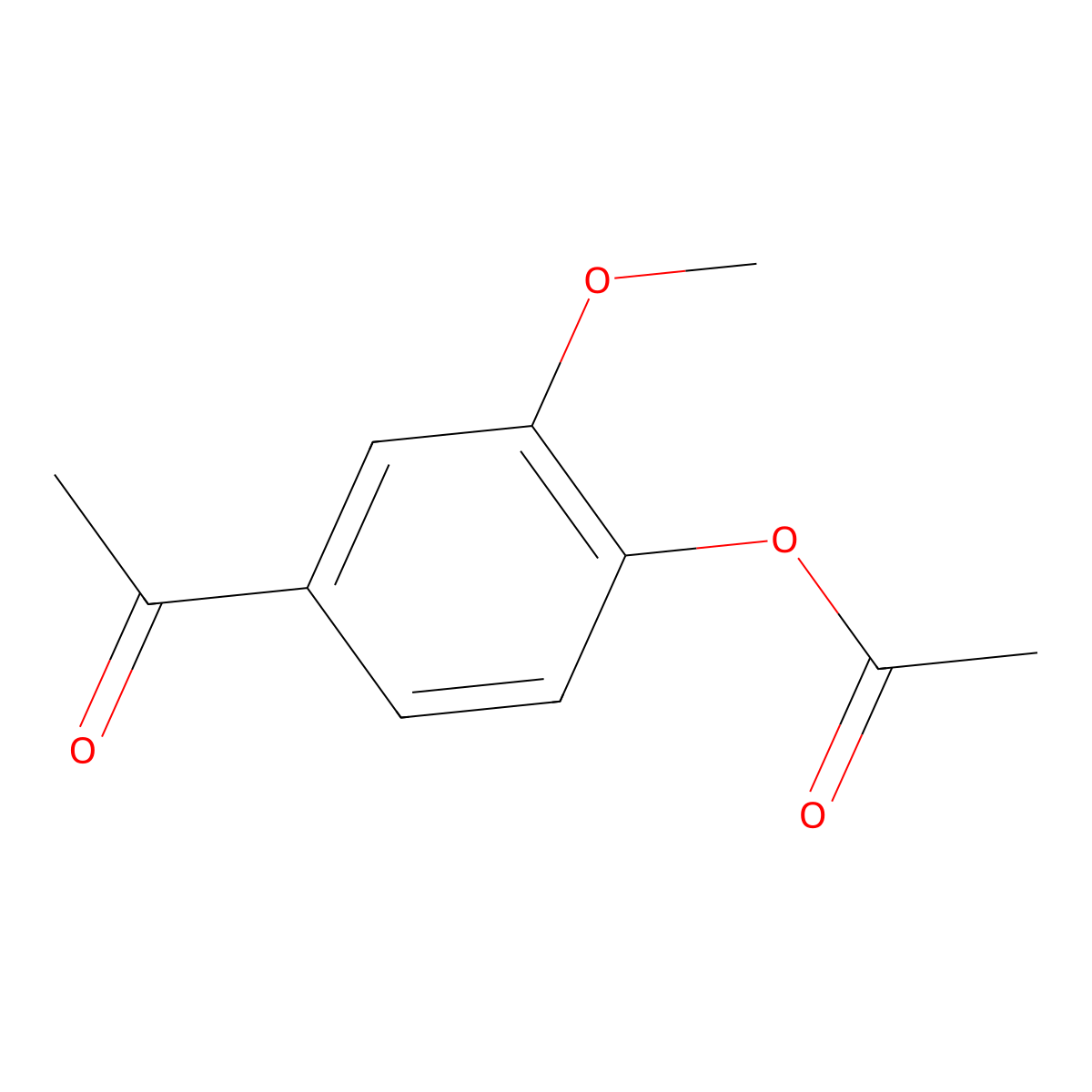 4-Acetyl-2-methoxyphenyl acetate molecular structure, CAS 54771-60-7