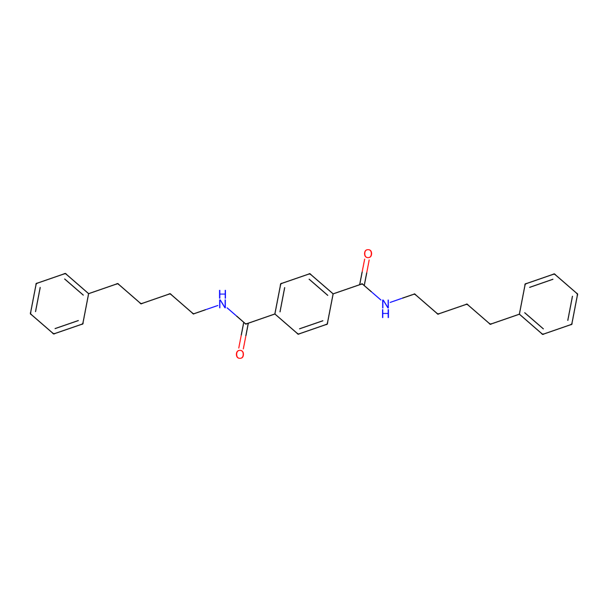 N~1~,N~4~-bis(4-phenylbutyl)terephthalamide molecular structure, CAS 547710-46-3