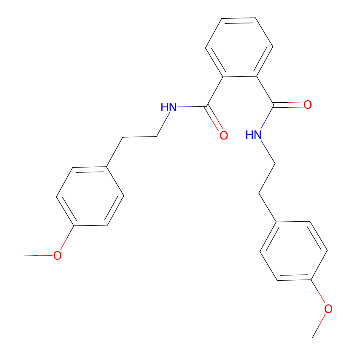 N~1~,N~2~-bis[2-(4-methoxyphenyl)ethyl]phthalamide molecular structure, CAS 547711-55-7