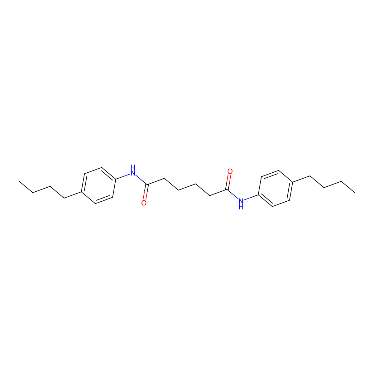 N(1),N(6)-Bis(4-butylphenyl)hexanediamide molecular structure, CAS 547712-48-1