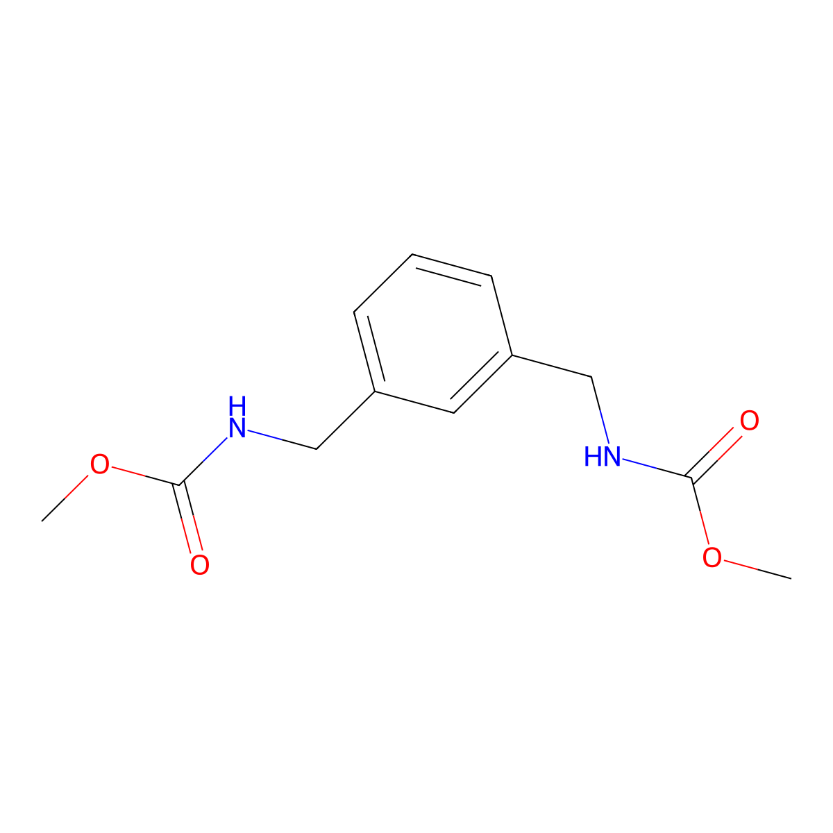Methyl 3-{[(methoxycarbonyl)amino]methyl}benzylcarbamate molecular structure, CAS 54772-36-0