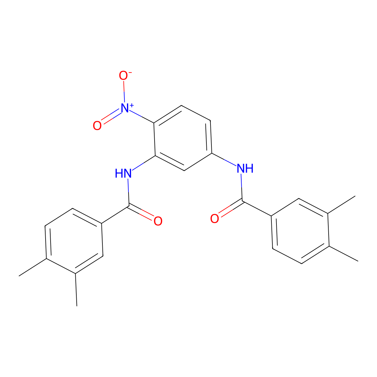 N-[3-[(3,4-dimethylbenzoyl)amino]-4-nitrophenyl]-3,4-dimethylbenzamide molecular structure, CAS 547720-85-4