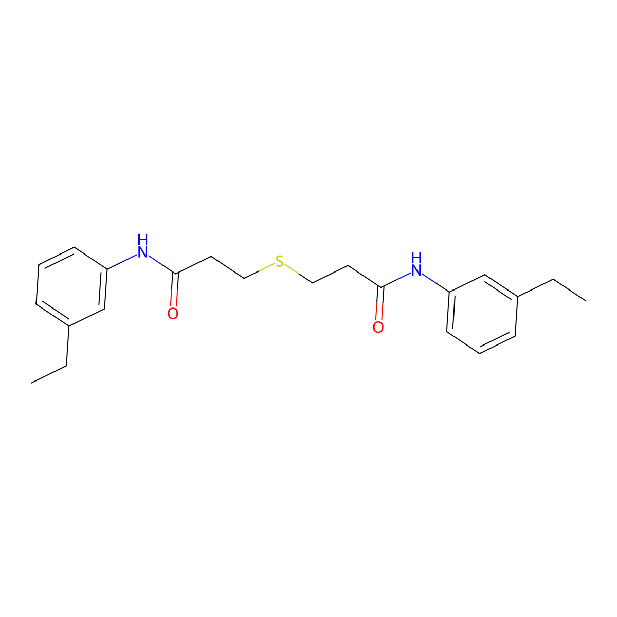 3-[3-(3-ethylanilino)-3-oxopropyl]sulfanyl-N-(3-ethylphenyl)propanamide molecular structure, CAS 547721-80-2