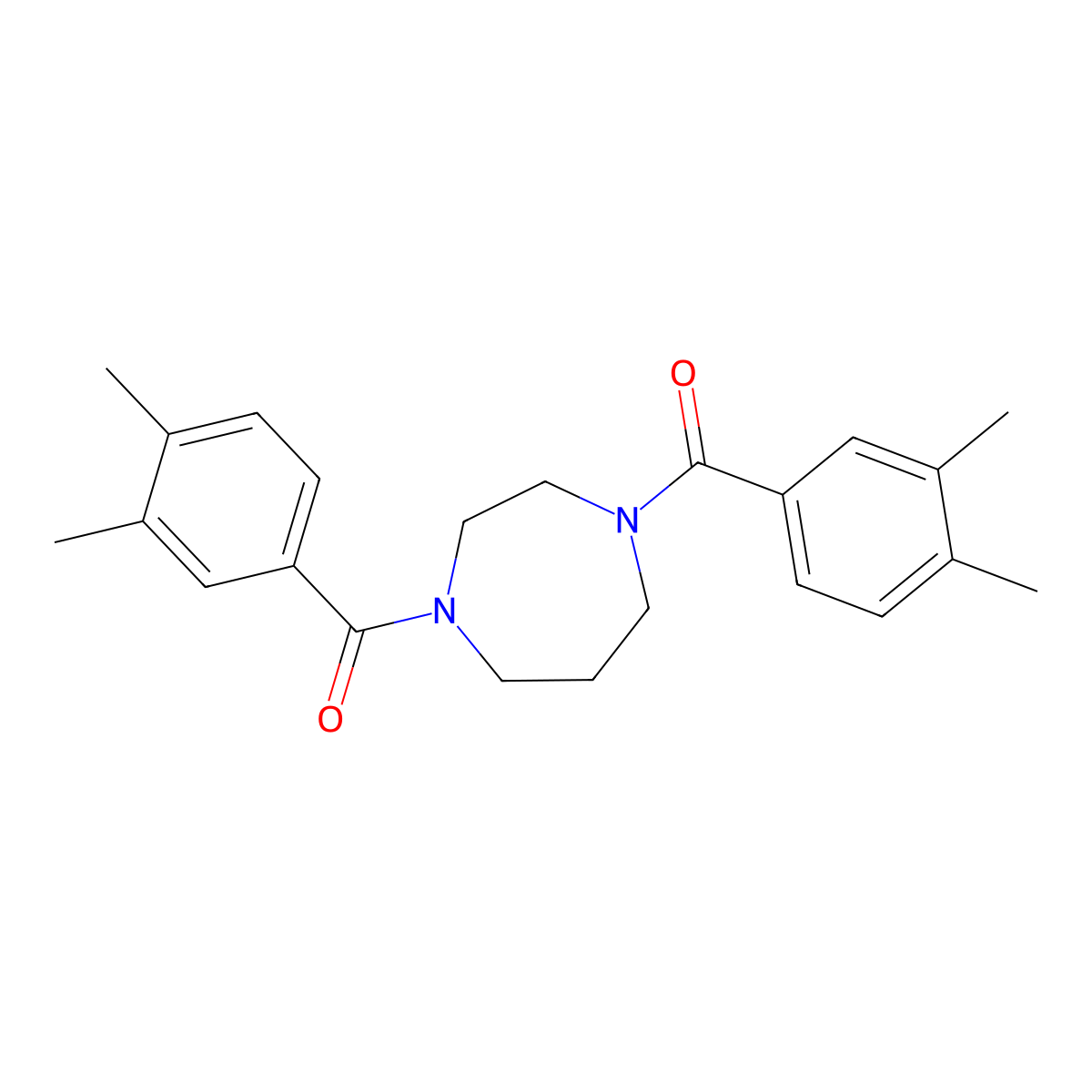 [4-(3,4-Dimethylbenzoyl)-1,4-diazepan-1-yl]-(3,4-dimethylphenyl)methanone molecular structure, CAS 547721-92-6