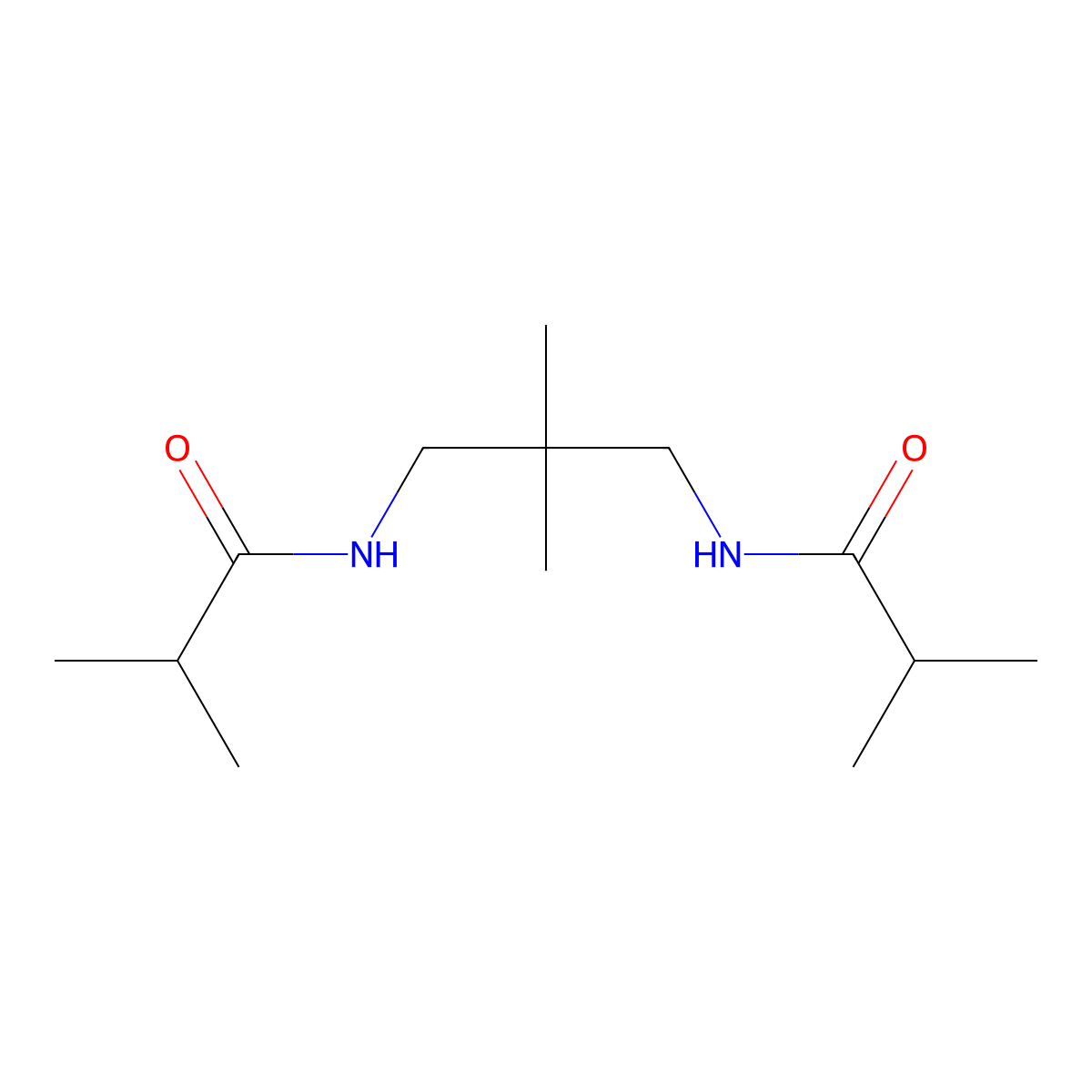 N-[2,2-dimethyl-3-(2-methylpropanoylamino)propyl]-2-methylpropanamide molecular structure, CAS 547723-45-5