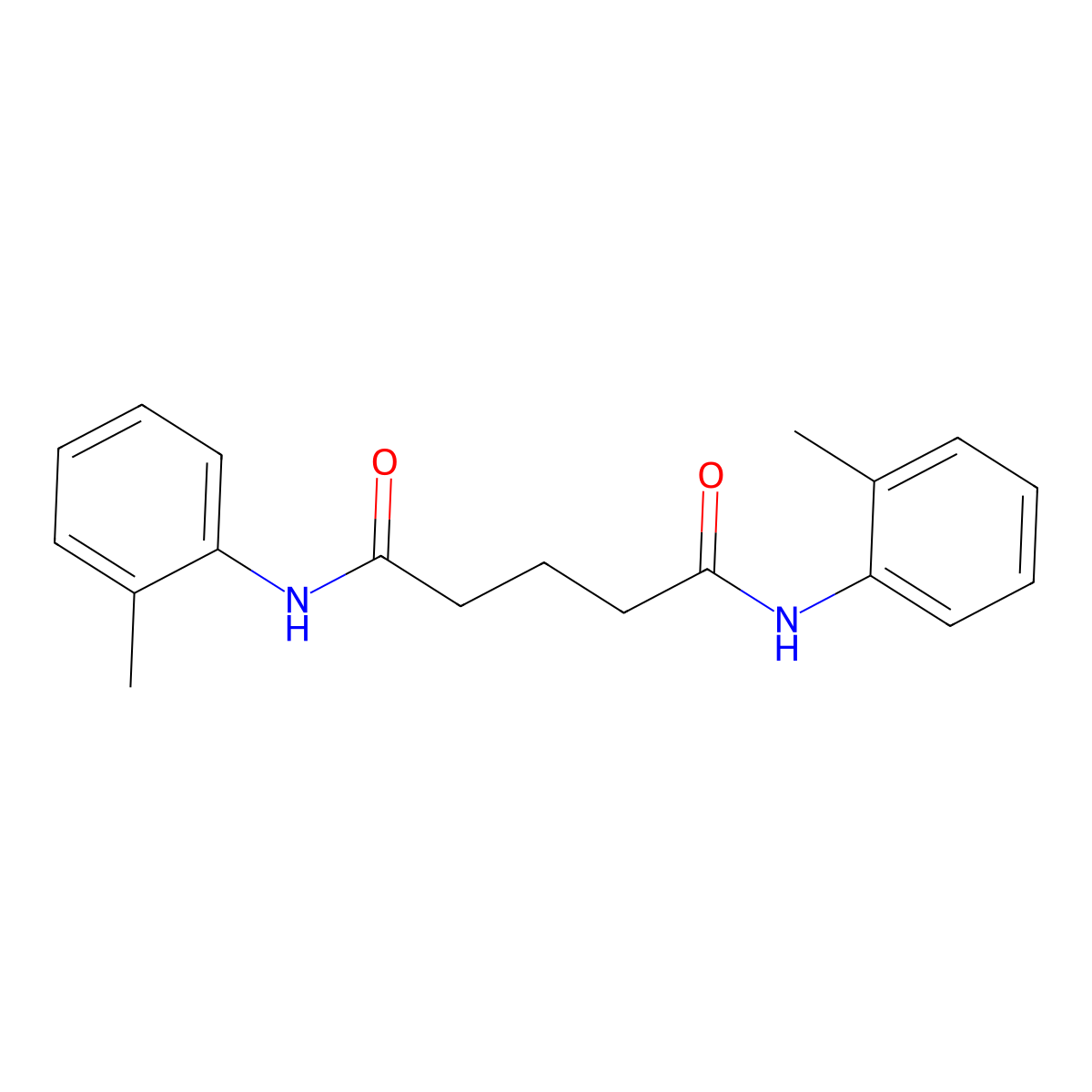 N,N'-bis(2-methylphenyl)pentanediamide molecular structure, CAS 547723-94-4