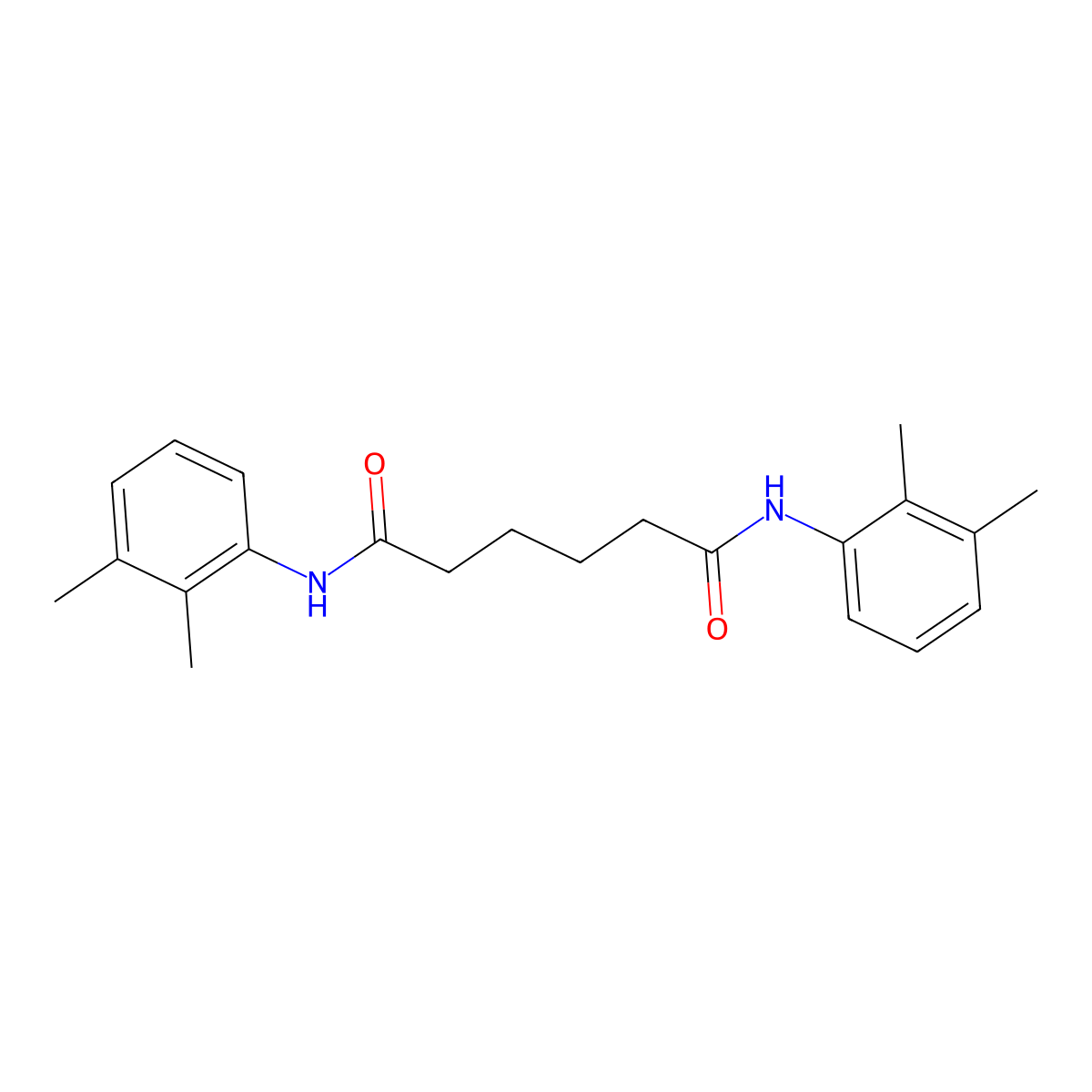 N,N'-bis(2,3-dimethylphenyl)hexanediamide molecular structure, CAS 547727-84-4