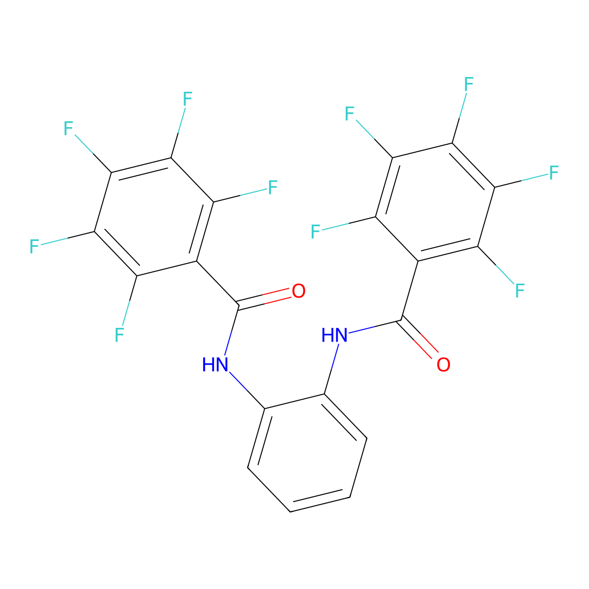 2,3,4,5,6-pentafluoro-N-[2-[(2,3,4,5,6-pentafluorobenzoyl)amino]phenyl]benzamide molecular structure, CAS 547728-26-7