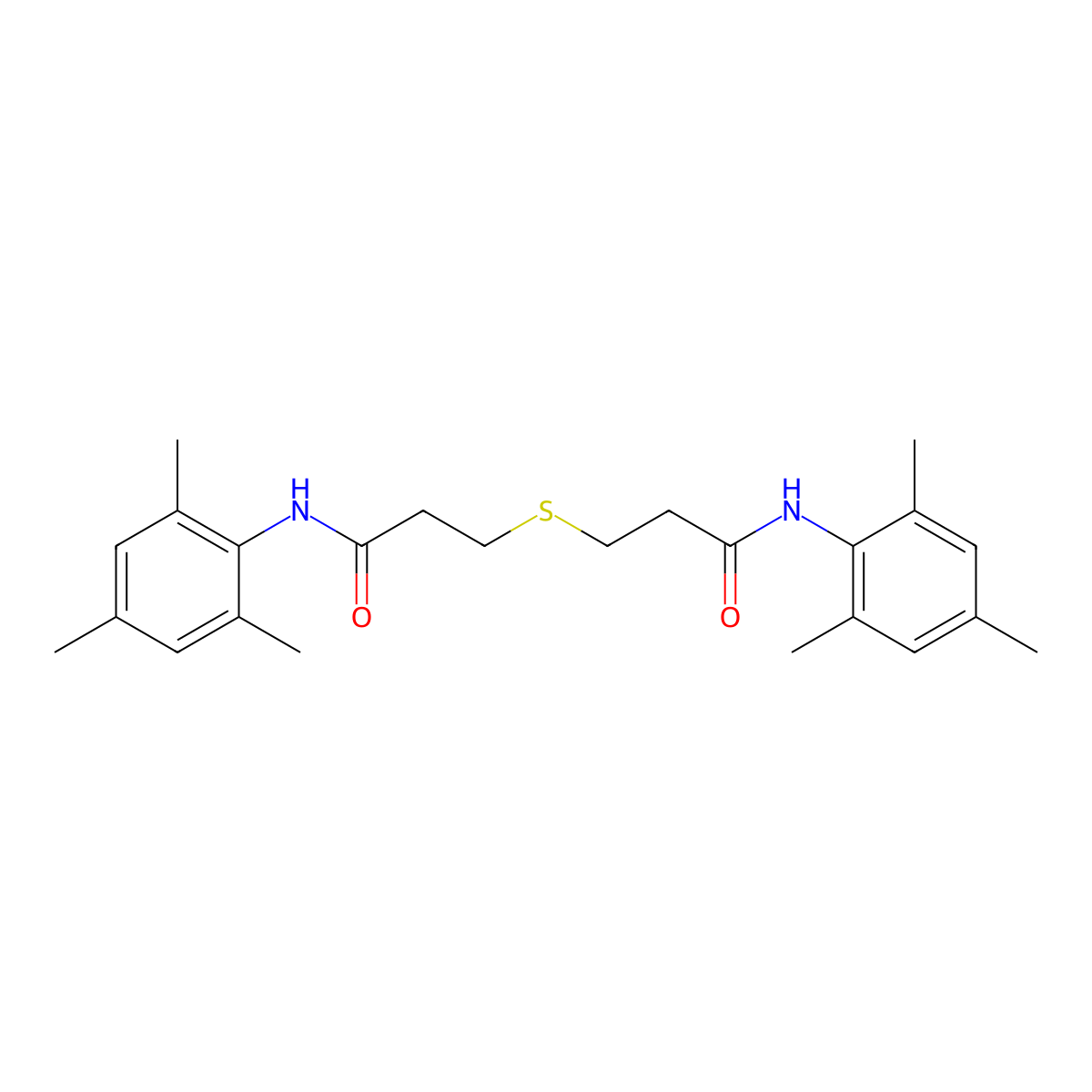 3-[3-oxo-3-(2,4,6-trimethylanilino)propyl]sulfanyl-N-(2,4,6-trimethylphenyl)propanamide molecular structure, CAS 547729-11-3