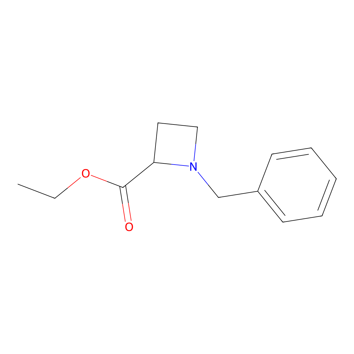 Ethyl 1-benzylazetidine-2-carboxylate molecular structure, CAS 54773-11-4