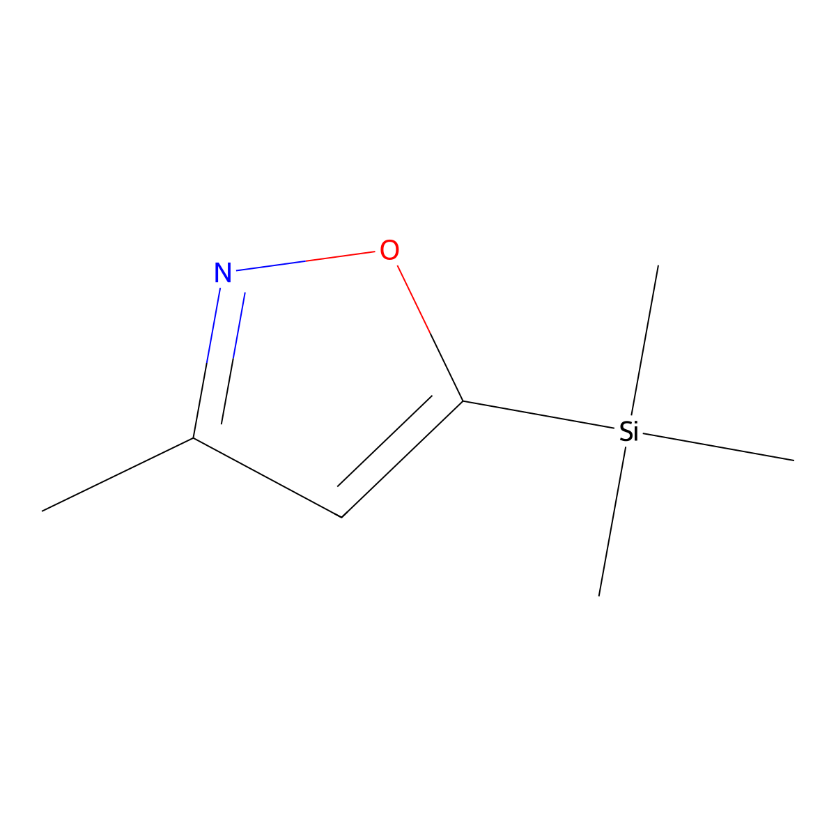 3-Methyl-5-trimethylsilanyl-isoxazole molecular structure, CAS 54773-26-1