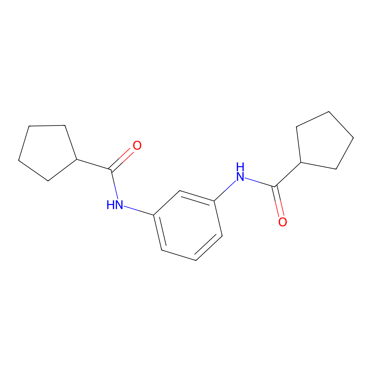 N-[3-(cyclopentanecarbonylamino)phenyl]cyclopentanecarboxamide molecular structure, CAS 547732-59-2