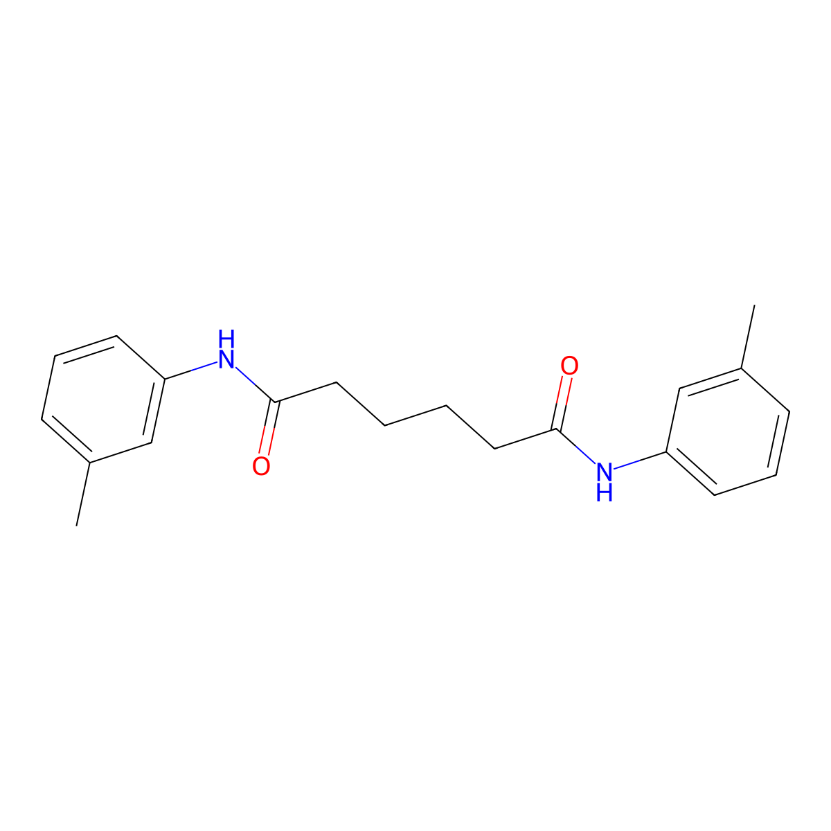 N(1),N(6)-Bis(3-methylphenyl)hexanediamide molecular structure, CAS 547734-21-4