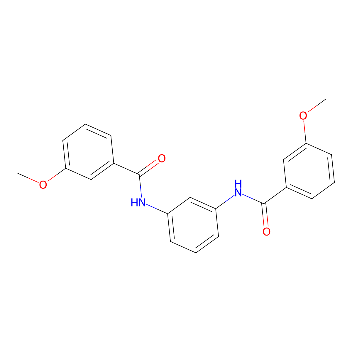 N,N'-1,3-Phenylenebis[3-methoxybenzamide] molecular structure, CAS 547734-25-8