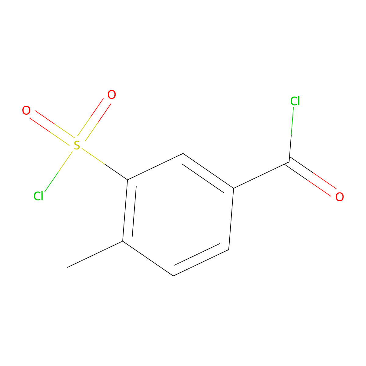 3-(Chlorosulfonyl)-4-methylbenzoyl chloride molecular structure, CAS 547739-67-3