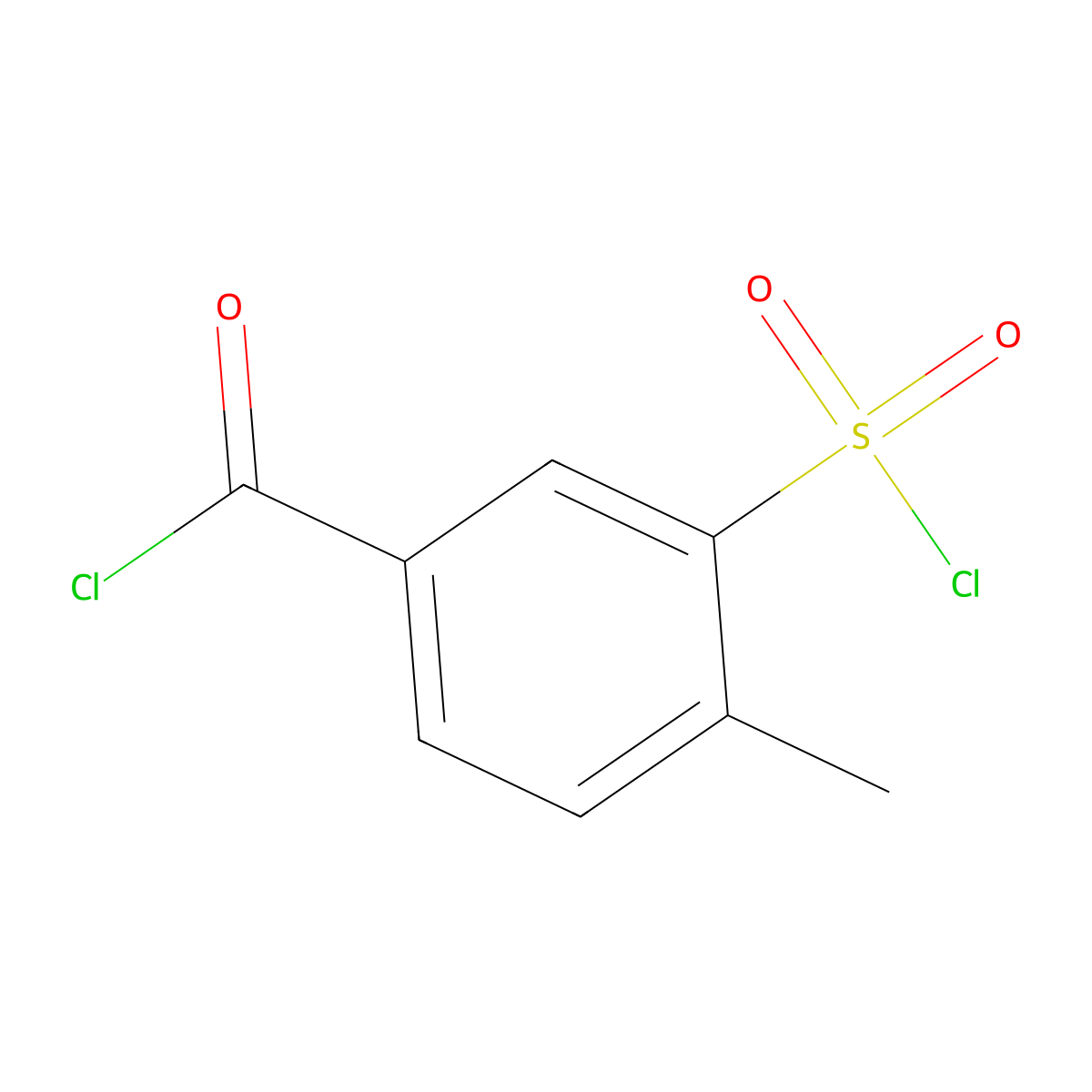 3-(Chlorosulfonyl)-4-methylbenzoyl chloride molecular structure, CAS 547739-67-3