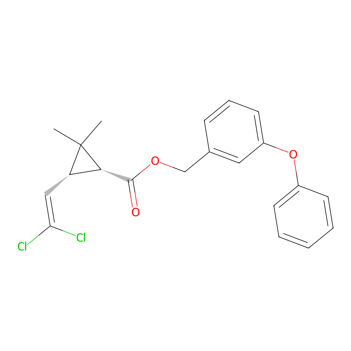 cis-Permethrin molecular structure, CAS 54774-45-7