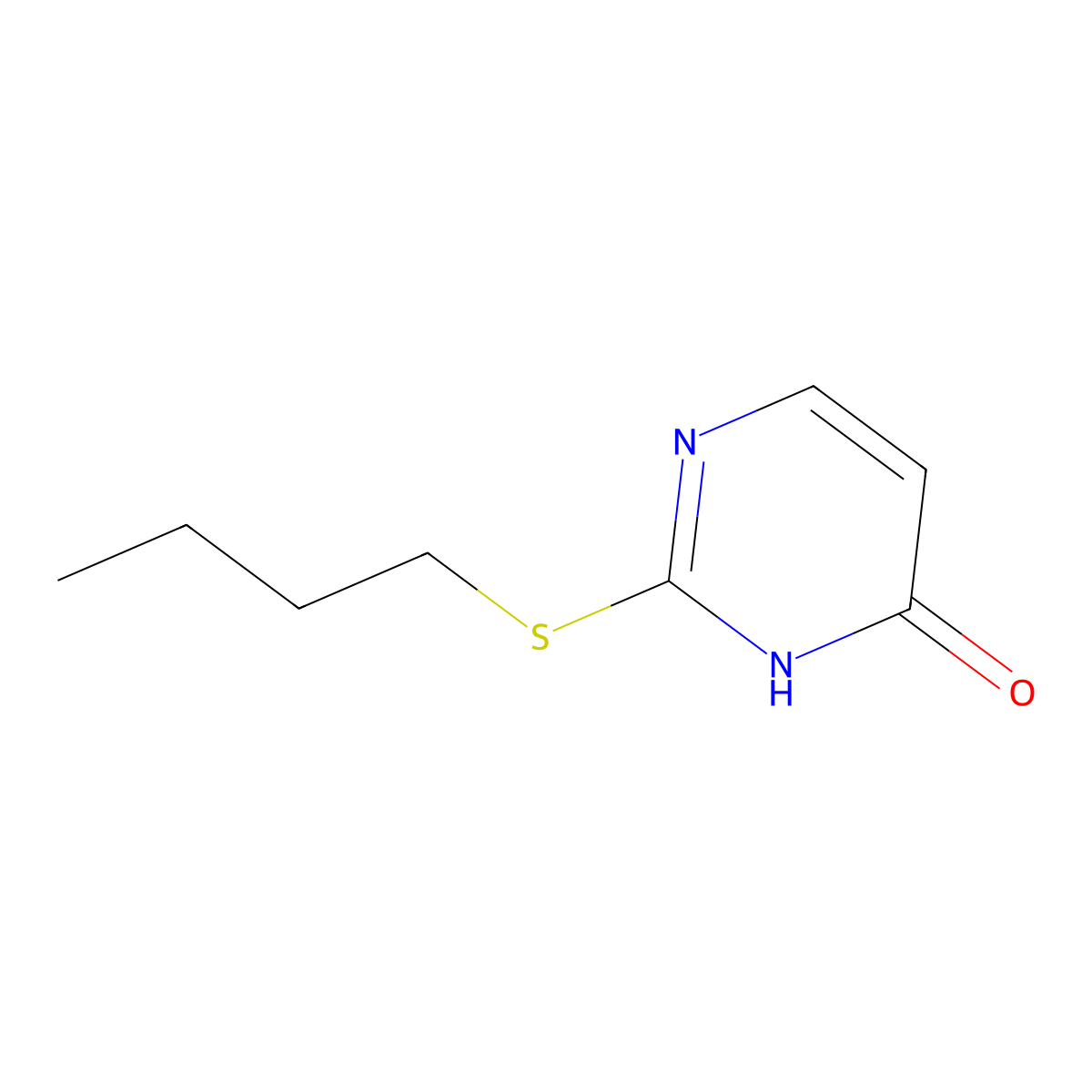 4(1H)-Pyrimidinone, 2-(butylthio)- molecular structure, CAS 54774-97-9