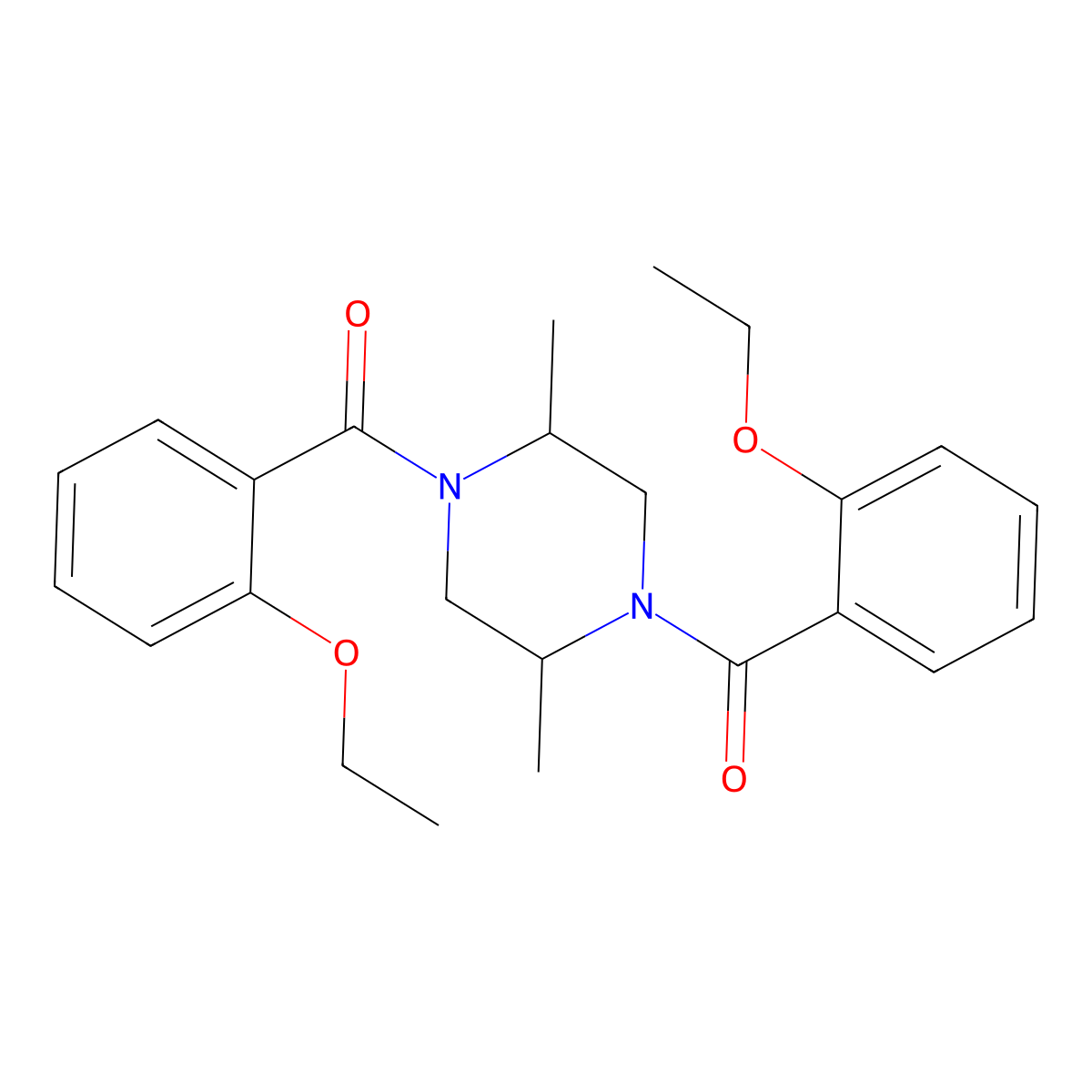 [4-(2-Ethoxybenzoyl)-2,5-dimethylpiperazin-1-yl]-(2-ethoxyphenyl)methanone molecular structure, CAS 547746-13-4