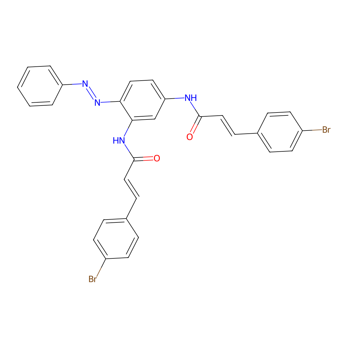 3-(4-bromophenyl)-N-[3-[3-(4-bromophenyl)prop-2-enoylamino]-4-phenyldiazenylphenyl]prop-2-enamide molecular structure, CAS 547747-10-4