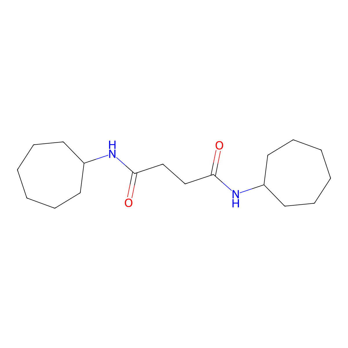N,N'-di(cycloheptyl)butanediamide molecular structure, CAS 547747-64-8