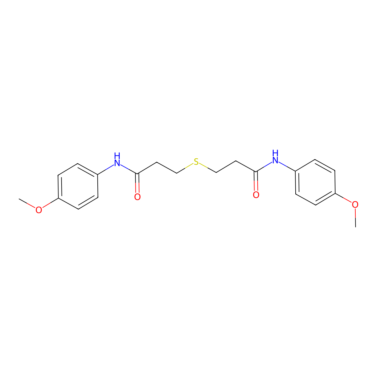 3-[3-(4-methoxyanilino)-3-oxopropyl]sulfanyl-N-(4-methoxyphenyl)propanamide molecular structure, CAS 547747-73-9