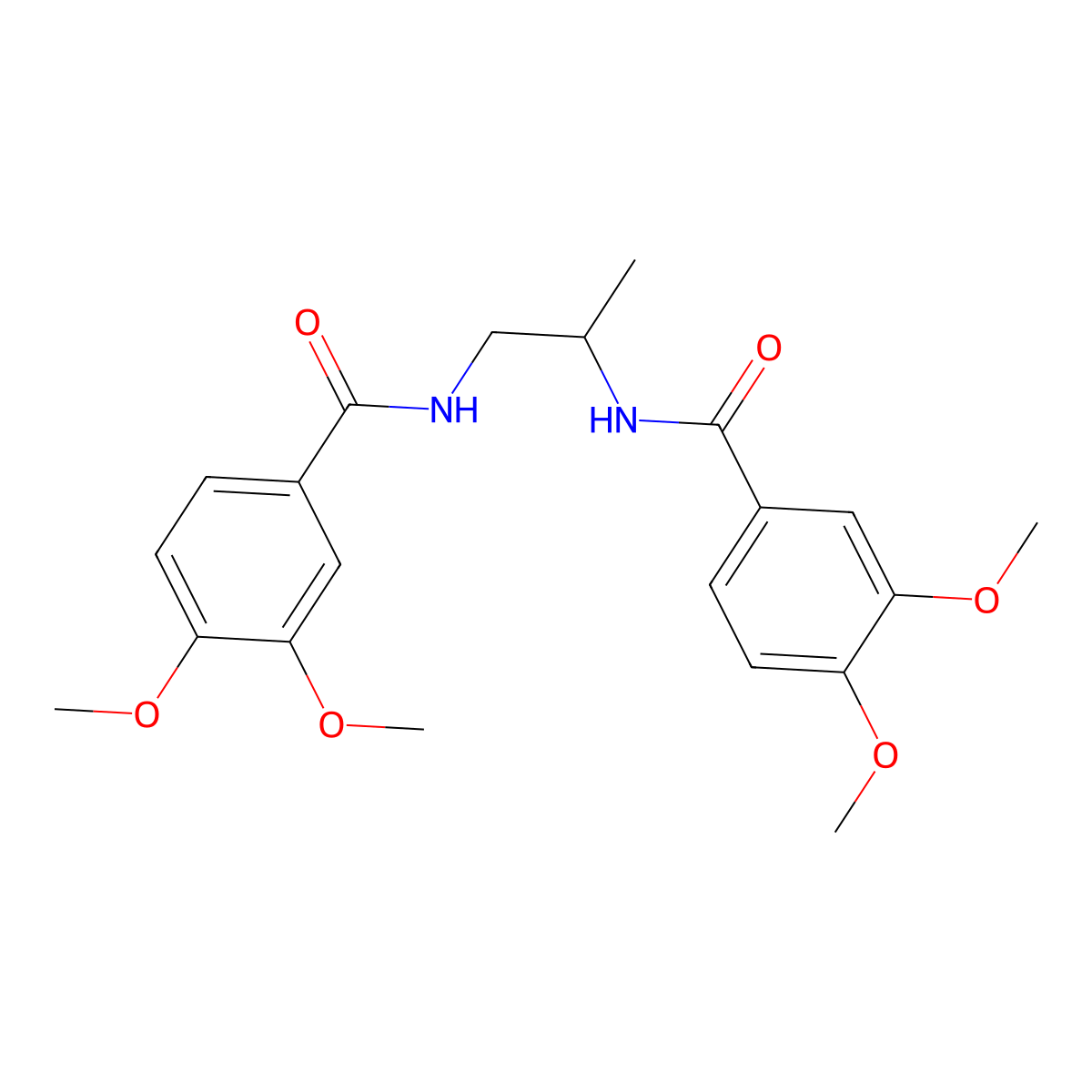 N-[2-[(3,4-dimethoxybenzoyl)amino]propyl]-3,4-dimethoxybenzamide molecular structure, CAS 547748-55-0