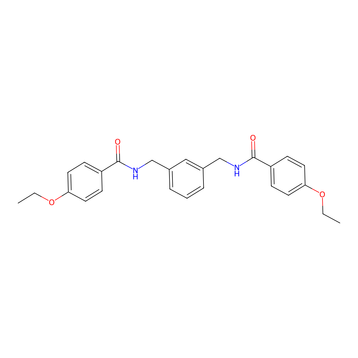 4-ethoxy-N-[[3-[[(4-ethoxybenzoyl)amino]methyl]phenyl]methyl]benzamide molecular structure, CAS 547748-72-1