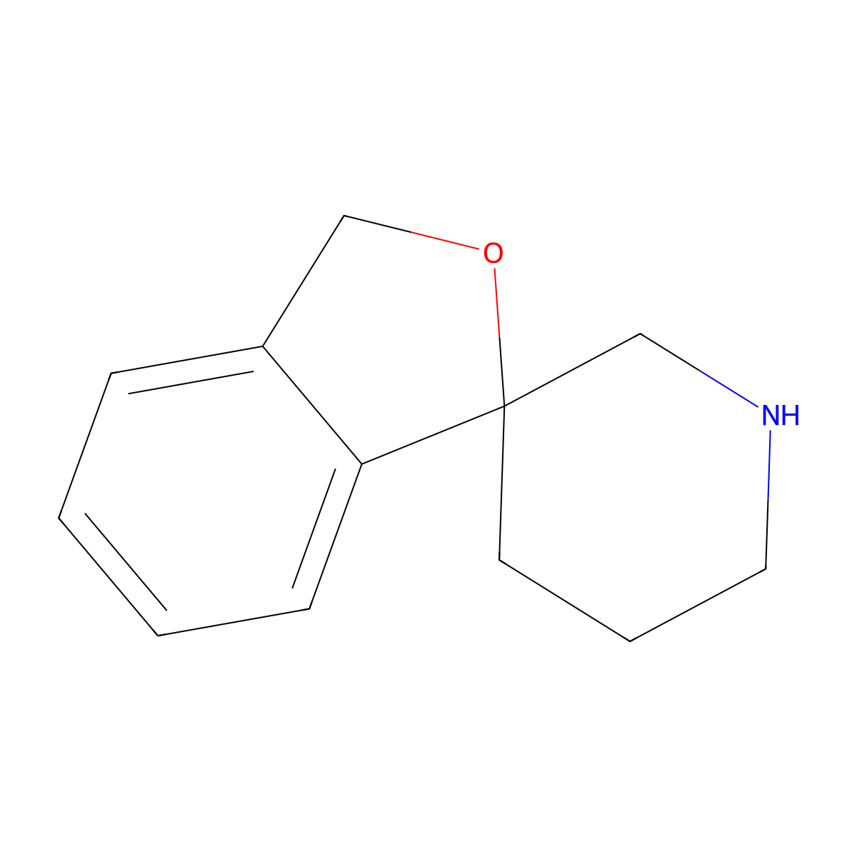 3H-spiro[2-benzofuran-1,3'-piperidine] molecular structure, CAS 54775-03-0