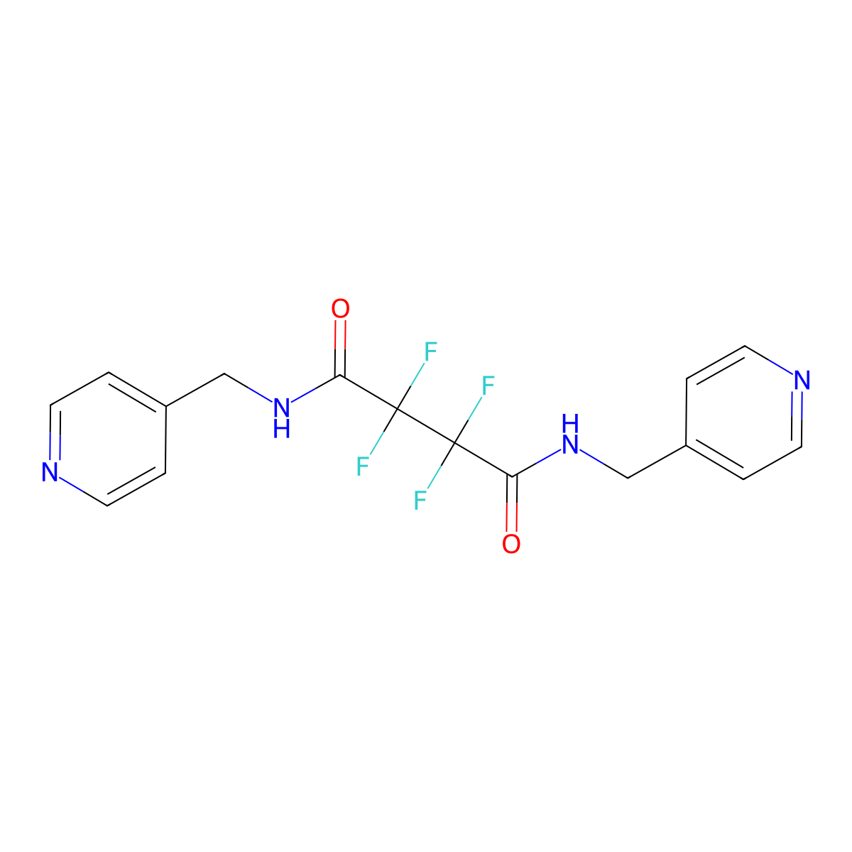2,2,3,3-tetrafluoro-N,N'-bis(pyridin-4-ylmethyl)butanediamide molecular structure, CAS 547750-15-2