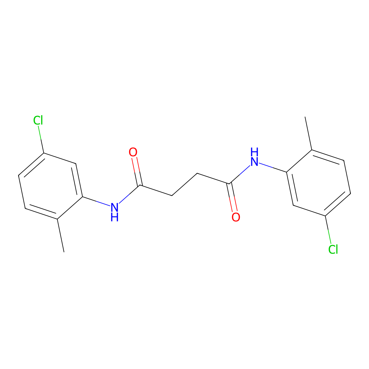 N,N'-bis(5-chloro-2-methylphenyl)butanediamide molecular structure, CAS 547750-68-5