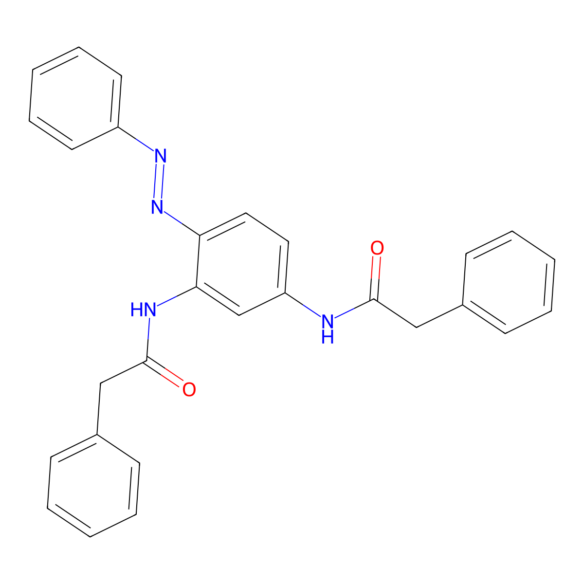 2-phenyl-N-[3-[(phenylacetyl)amino]-4-(phenyldiazenyl)phenyl]acetamide molecular structure, CAS 547757-94-8