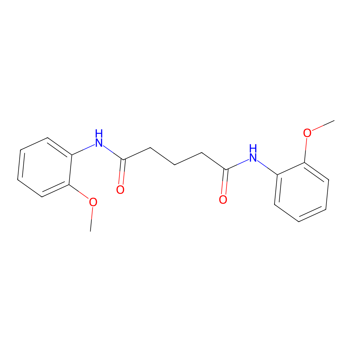 N,N'-bis(2-methoxyphenyl)pentanediamide molecular structure, CAS 547758-06-5
