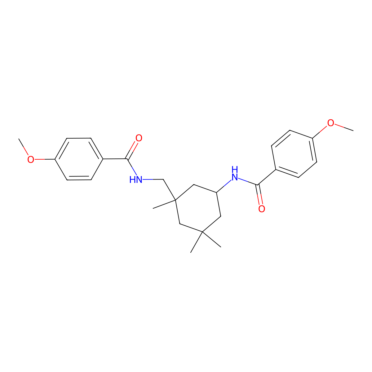 4-methoxy-N-(3-{[(4-methoxybenzoyl)amino]methyl}-3,5,5-trimethylcyclohexyl)benzamide molecular structure, CAS 547758-12-3