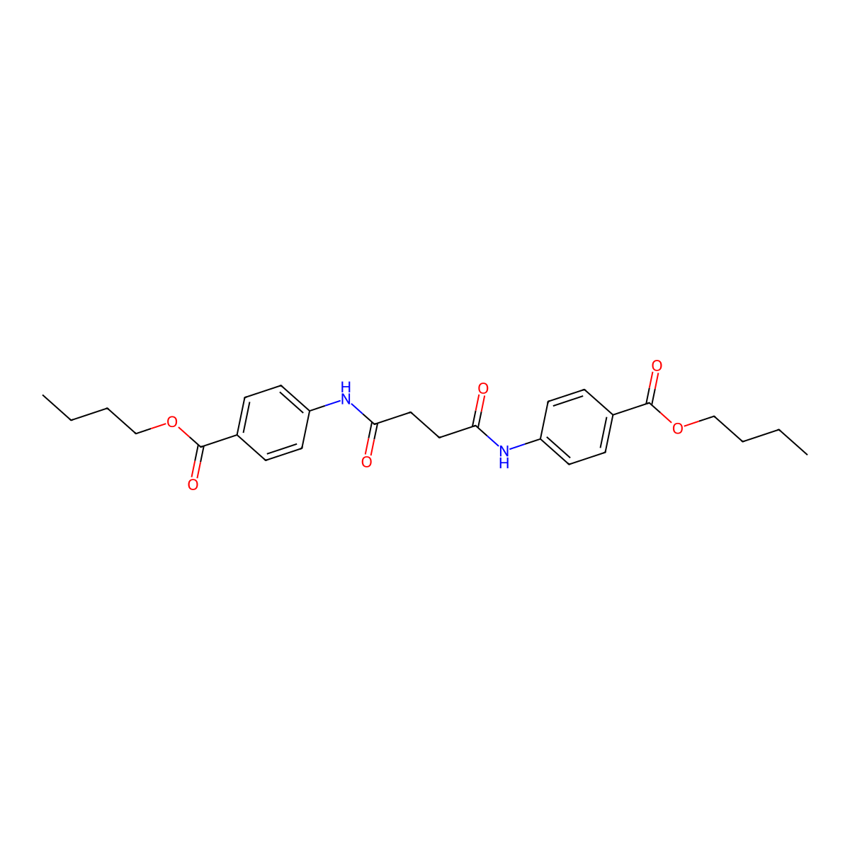 Butyl 4-[[4-(4-butoxycarbonylanilino)-4-oxobutanoyl]amino]benzoate molecular structure, CAS 547758-31-6