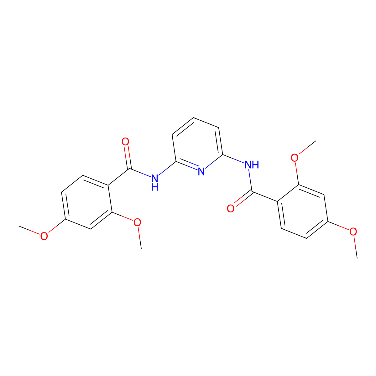 N-[6-[(2,4-dimethoxybenzoyl)amino]pyridin-2-yl]-2,4-dimethoxybenzamide molecular structure, CAS 547758-58-7