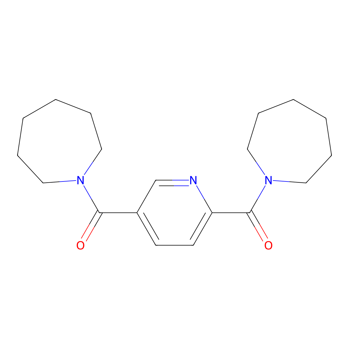 [6-(Azepane-1-carbonyl)pyridin-3-yl]-(azepan-1-yl)methanone molecular structure, CAS 547758-72-5