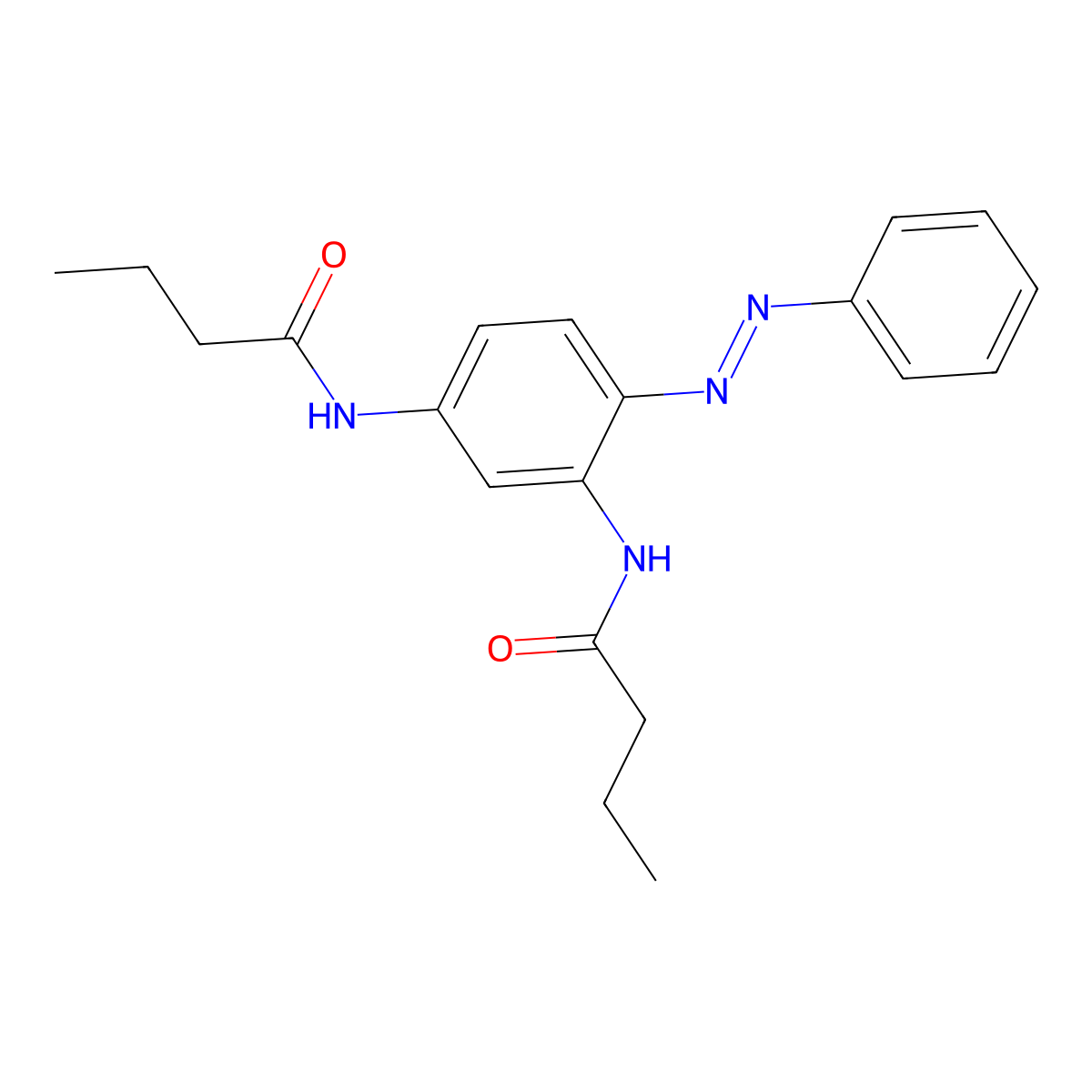 N-[3-(butyrylamino)-4-(phenyldiazenyl)phenyl]butanamide molecular structure, CAS 547760-32-7