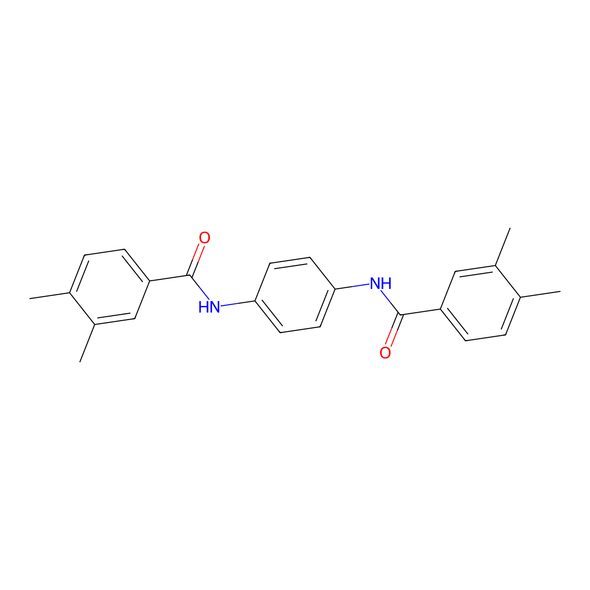 N-[4-[(3,4-dimethylbenzoyl)amino]phenyl]-3,4-dimethylbenzamide molecular structure, CAS 547762-49-2