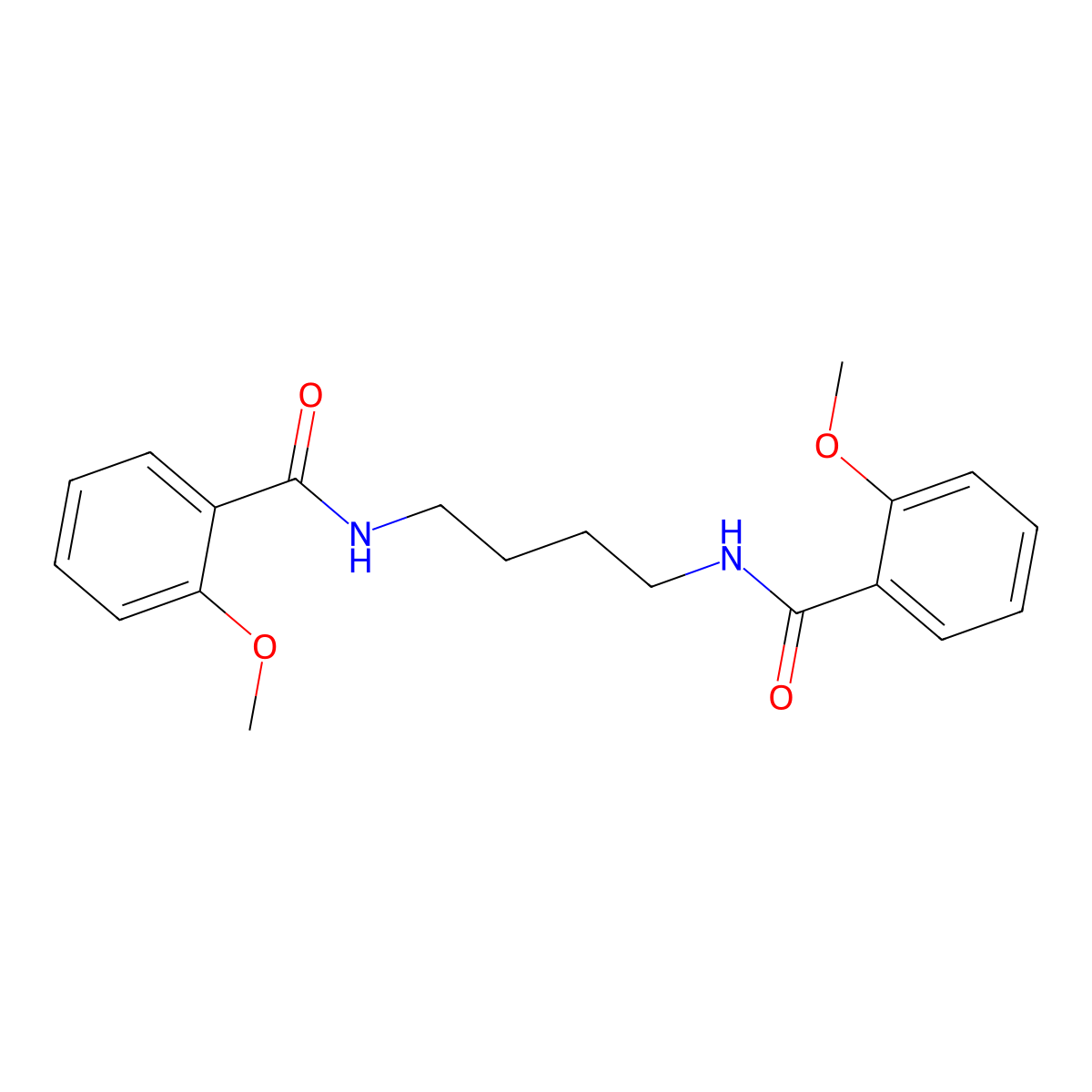 2-methoxy-N-[4-[(2-methoxybenzoyl)amino]butyl]benzamide molecular structure, CAS 547762-55-0