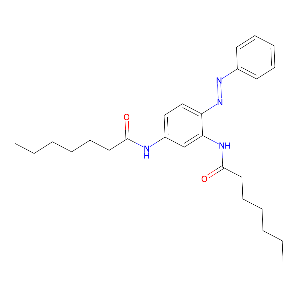 N-[3-(heptanoylamino)-4-(phenyldiazenyl)phenyl]heptanamide molecular structure, CAS 547763-47-3