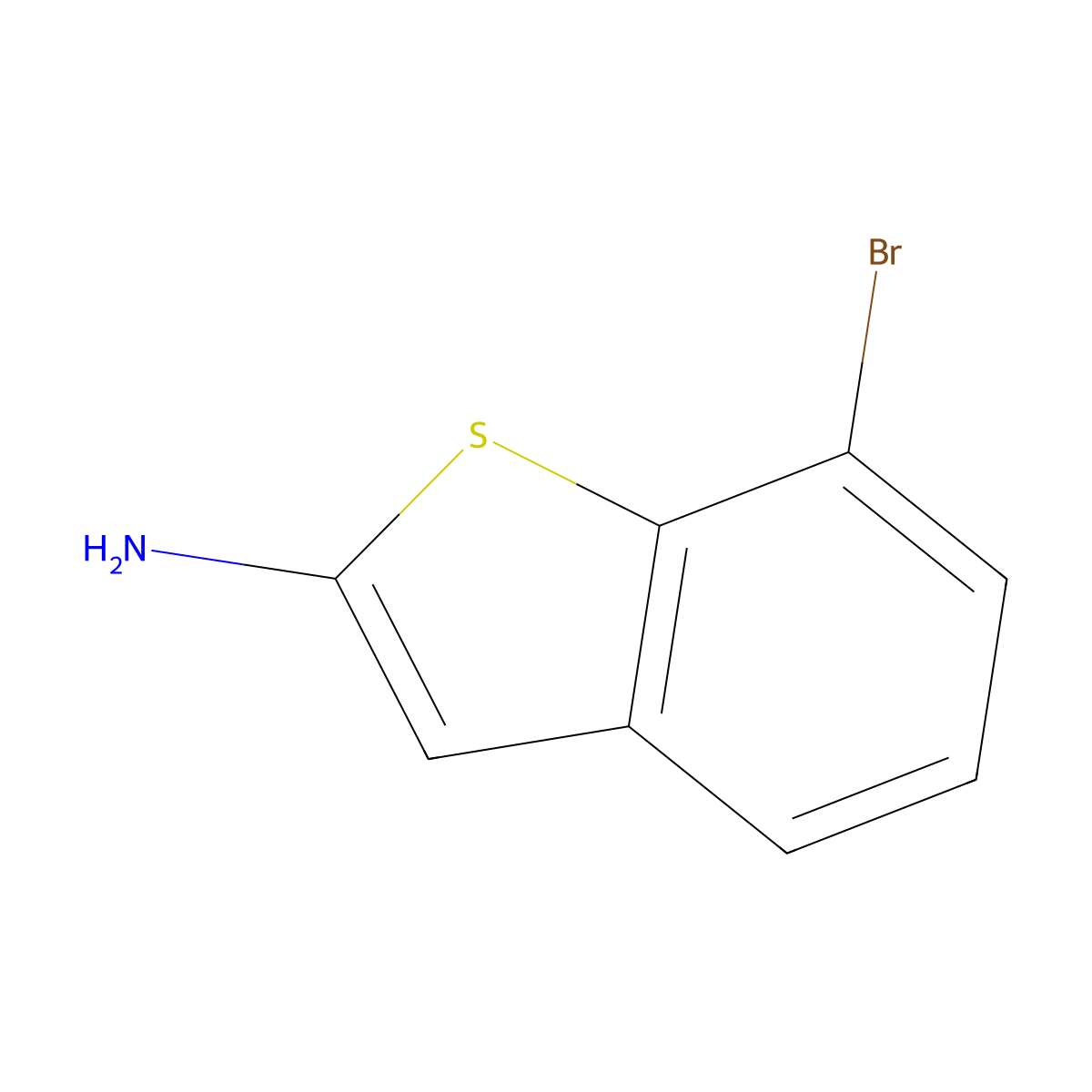 7-Bromobenzo[b]thiophen-2-amine molecular structure, CAS 547766-28-9