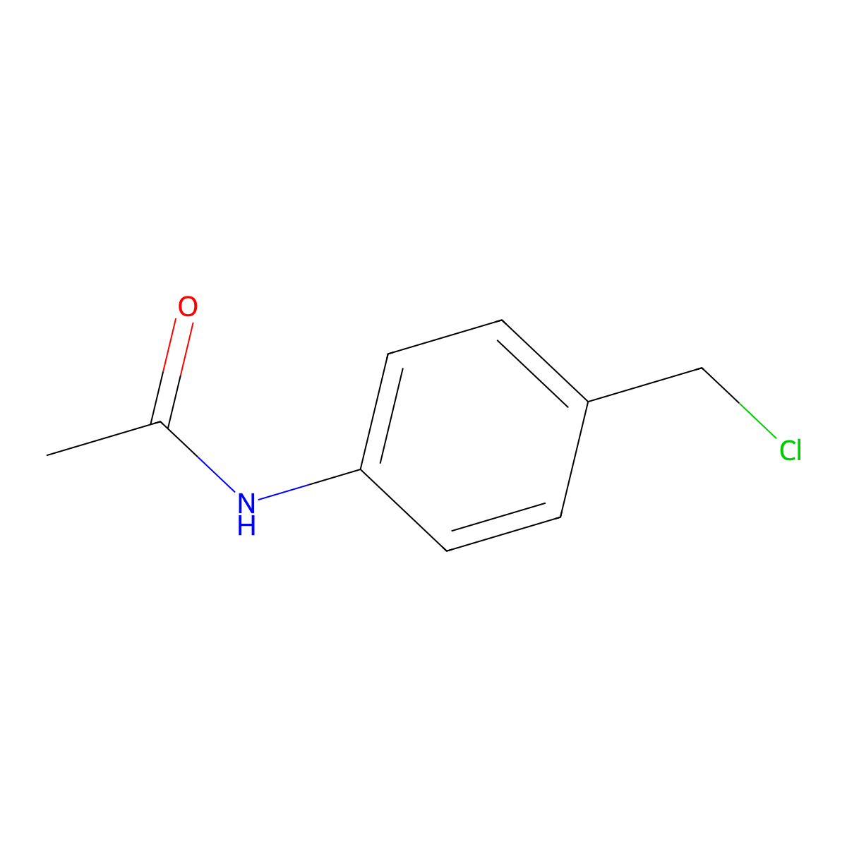 Acetamide, N-(4-(chloromethyl)phenyl)- molecular structure, CAS 54777-65-0